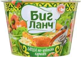 Лапша Биг Ланч быстрого приготовления куриная по- узбекски 90 гр