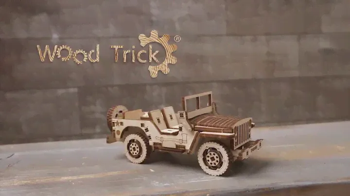 Джип Wood Trick Деревянный 3D пазл (механический деревянный конструктор)