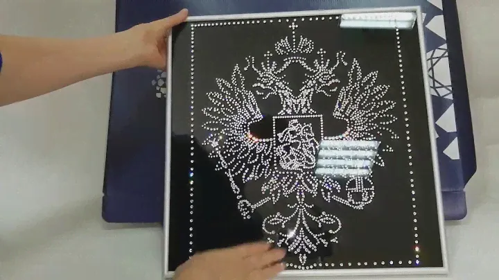 Картина "Герб России в рамке" со стразами Swarovski