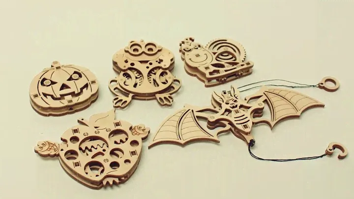 Вудик "Лягушка" Wood Trick Деревянный 3D пазл (механический деревянный конструктор)