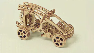 Деревянная сборная механическая 3D модель Wood Trick Багги