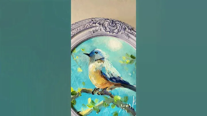 Пишу птичку маслом на холсте. Картина маслом. #art #painting #живопись