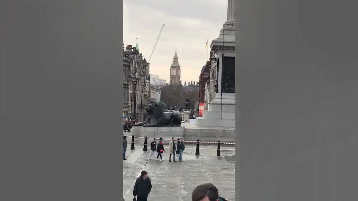 A beautiful view of Big Ben, from Trafalgar Square.