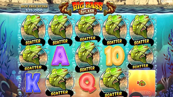BIG BASS SPLASH - CRAZY PLAY - 2 TIMES 5 SCATTERS - BIG WIN WITH 3X MULTIPLIER - SO MUCH SPINS