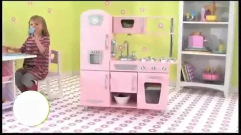 Кухня детская из дерева KidKraft "Винтаж", цвет Розовый (Pink Vintage Kitchen)